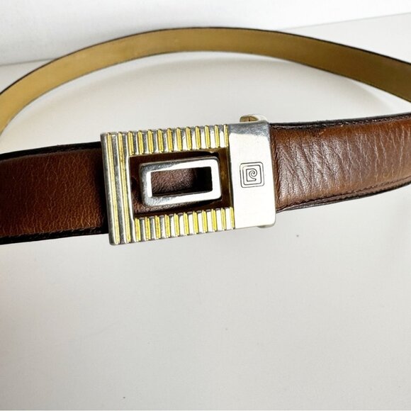 Vintage Pierre Cardin Made In Italy Belt Brown size 34-38" - Picture 2 of 3